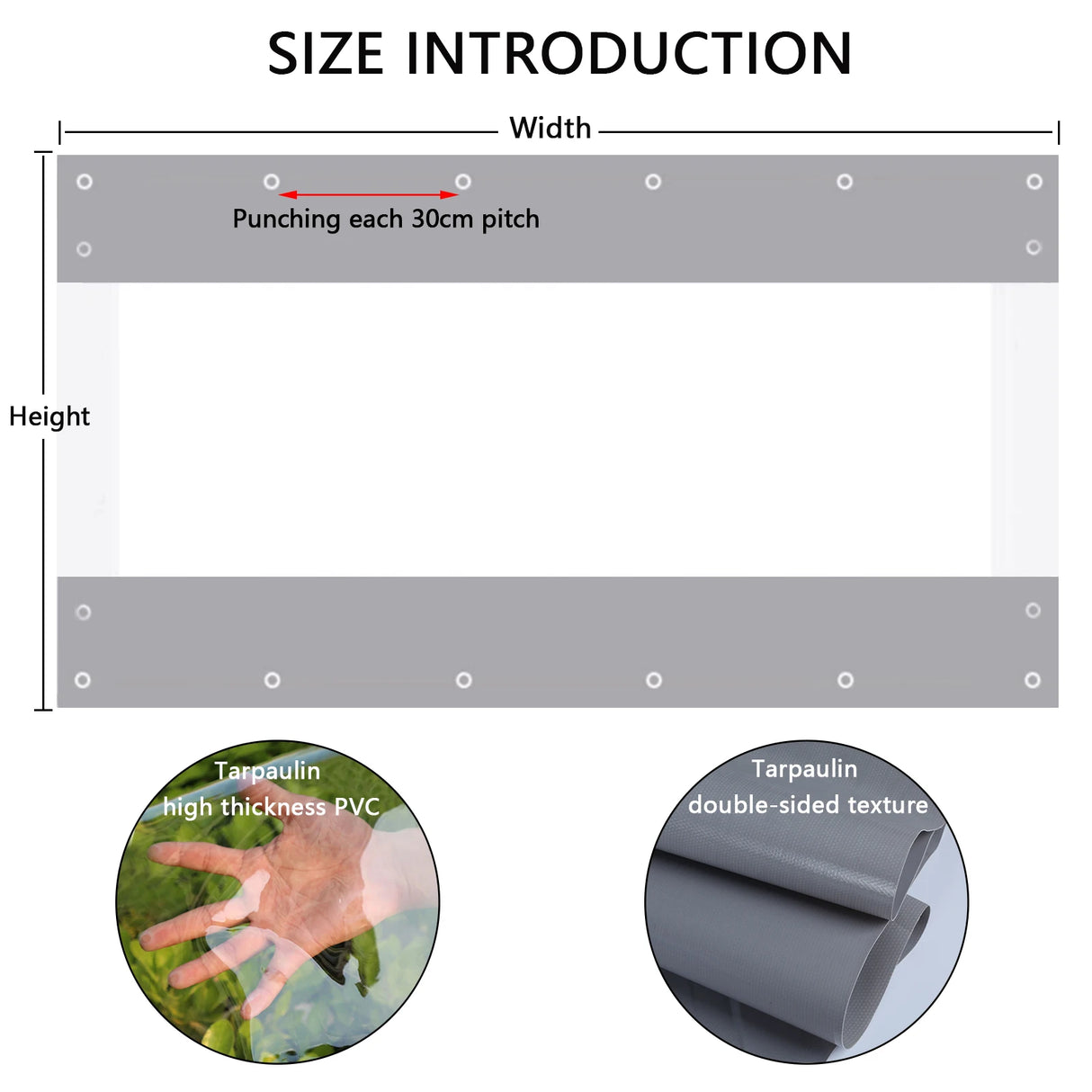 Wholesale Custom PVC Transparent Porch Waterproof Fabric