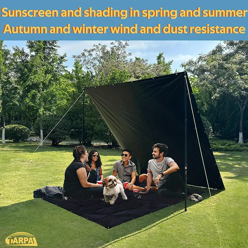 Wholesale Customization  PE Waterproof Heavy Duty Black Balcony Sun Protection Cover