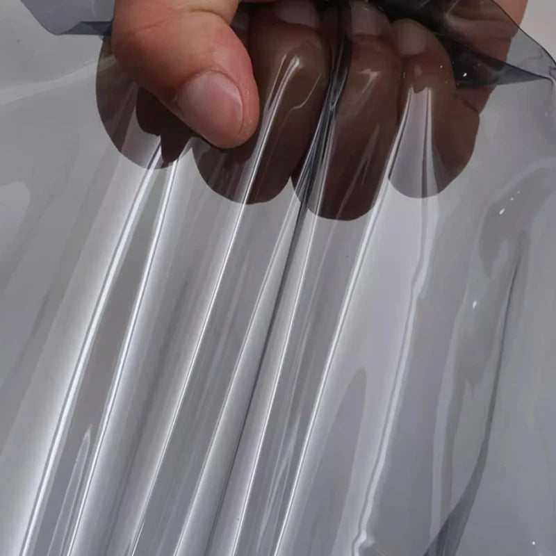 Wholesale Customization  0.35mm Black Transparent PVC Balcony Window Sun Protection Cloth