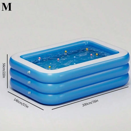 Wholesale custom PVC blue and white square inflatable swimming pool