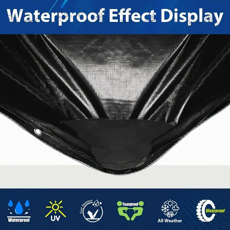 Wholesale Customization  PE Waterproof Heavy Duty Black Balcony Sun Protection Cover