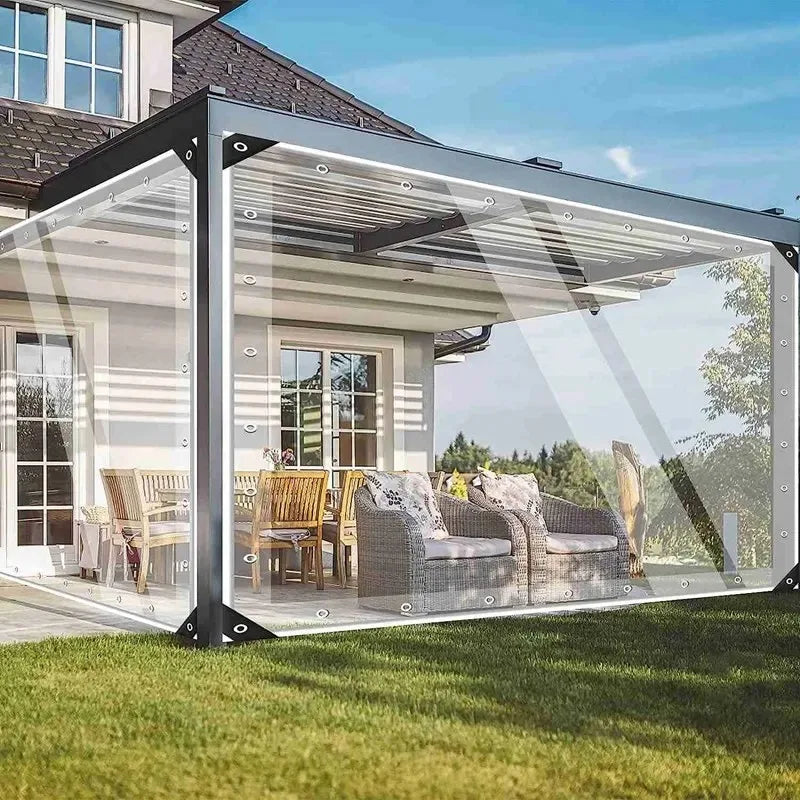 Wholesale Custom PVC Transparent Balcony Windproof and Waterproof Fence