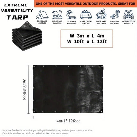 Wholesale Customization  PE Waterproof Heavy Duty Black Balcony Sun Protection Cover